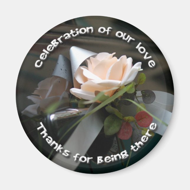 Wedding Flower & Ribbon Magnet (Front)