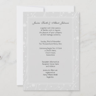 Wedding flowers invitation