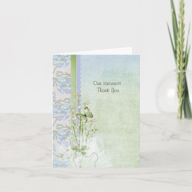 Wedding Flowers Thank You Card (Front)