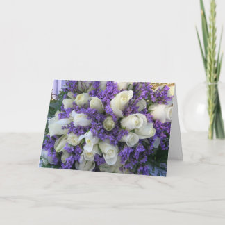 Wedding flowers thank you card