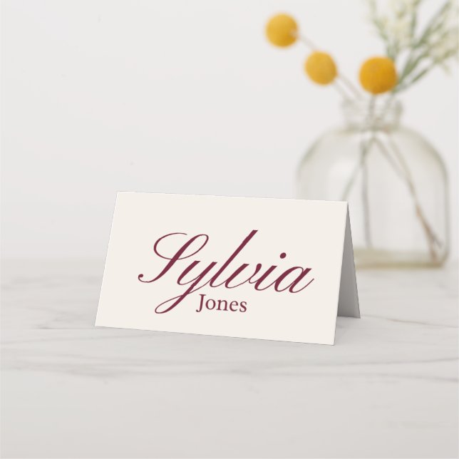 Wedding Foldable place card for dinner,engagement  (Front)