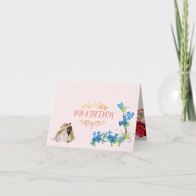 Wedding Folded Invitation (Front)