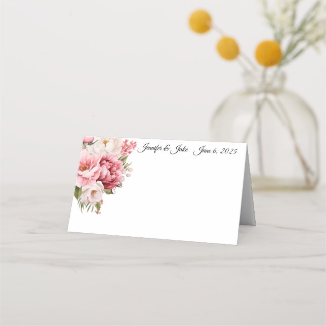 Wedding Folded Name Place Card (Front)