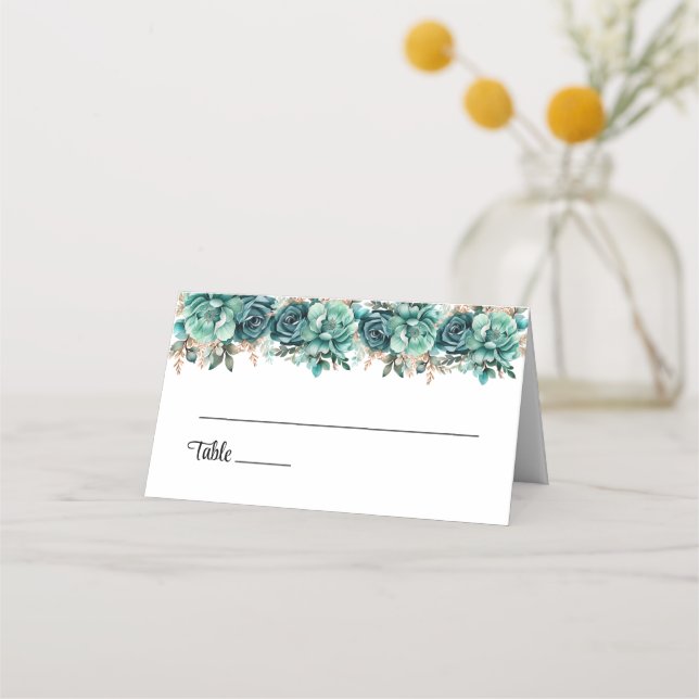 Wedding Folded Name Place Card (Front)