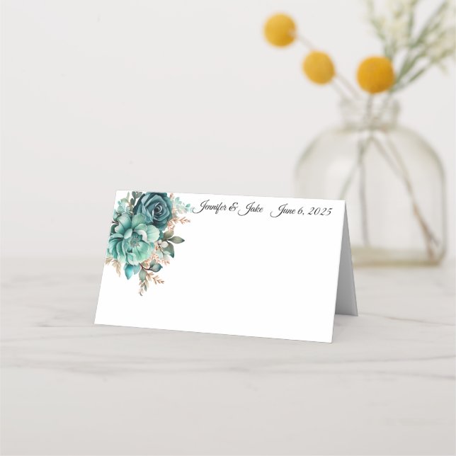 Wedding Folded Name Place Card (Front)