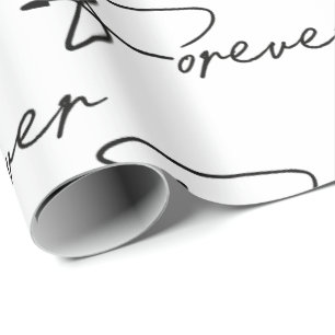 Wedding Forever Modern Script Wrapping Paper