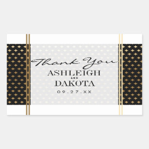 Wedding   Formal Gold Gradient Diamonds on Black Sticker