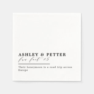 Wedding Fun Facts About the Couple Classic Script  Napkin
