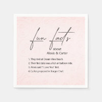 Wedding Fun Facts On Pink Embossed Flowers