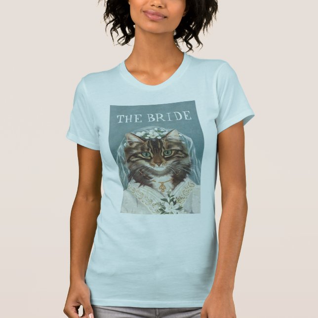 Wedding, funny CAT bride T-Shirt (Front)