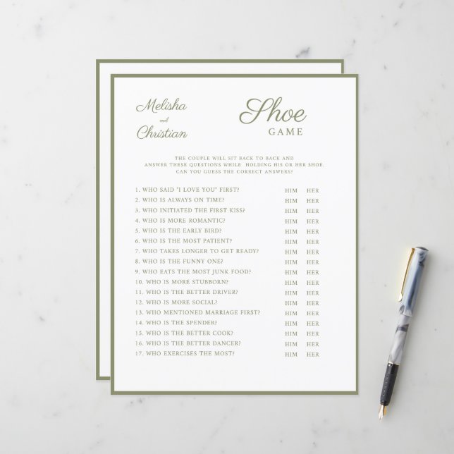 Wedding Games  (Front/Back In Situ)