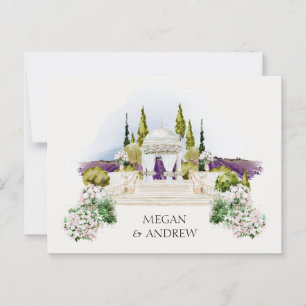 Wedding garden decoration  postcard