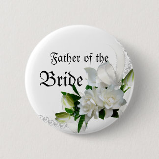 Wedding Gardenias 2 Inch Round Button