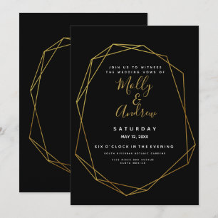 wedding geometric crystal wedding CARD INVITE