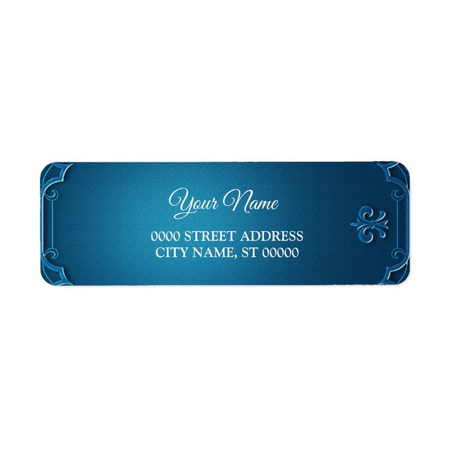 Wedding Geometric Teal Turquoise Return Address (Devant)