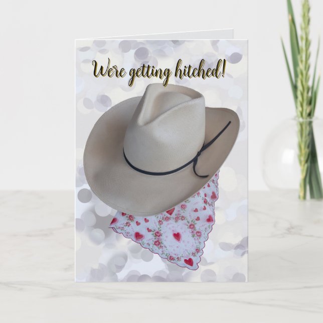 Wedding Getting Hitched casual wedding invitation (Front)