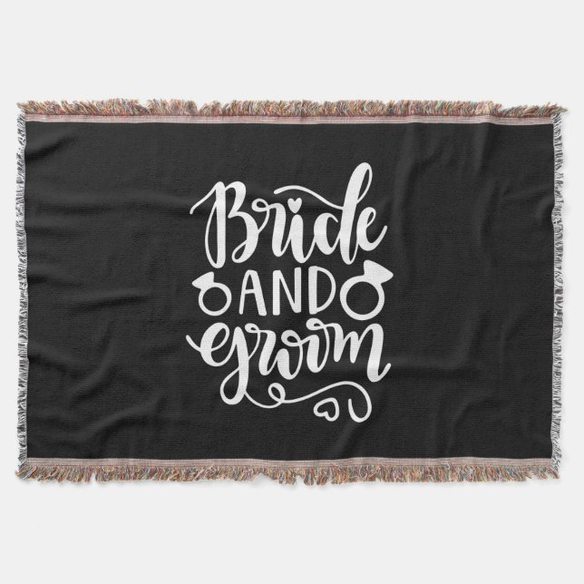 Wedding Gift Bride And Groom Throw Blanket (Front)