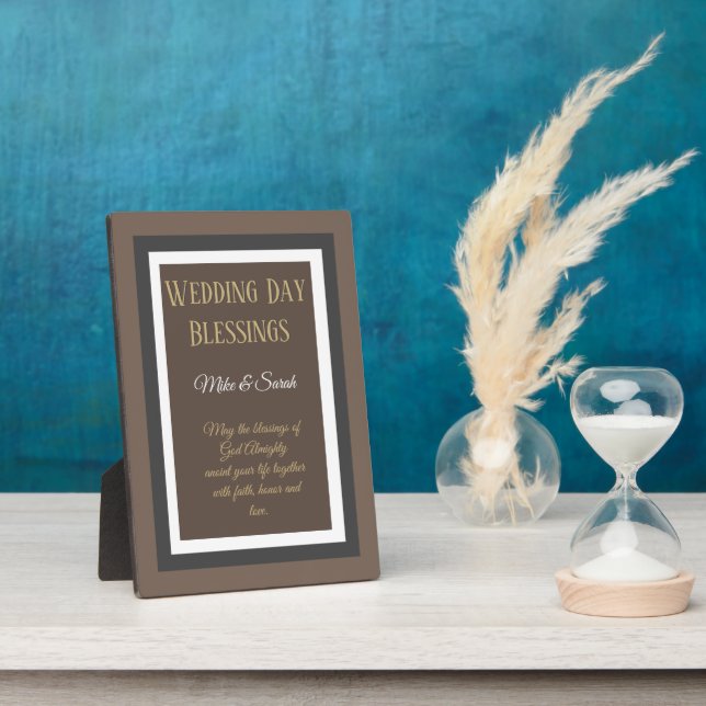 Wedding Gift! Custom blessings wedding plaque (Side)