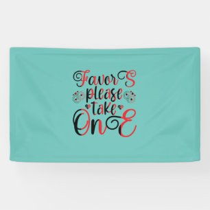 Wedding Gift Favour Please Take One Banner