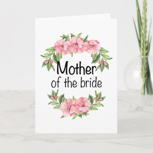 Wedding Gift for Bride Mom Mother of the Bride Card (Front)