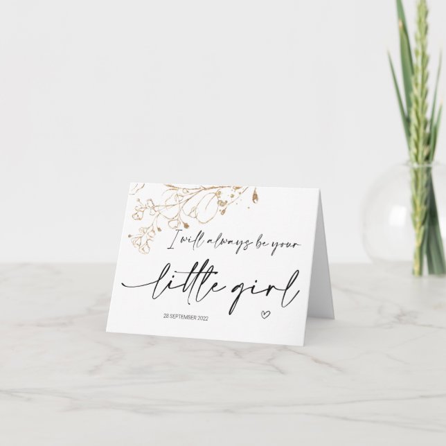 Wedding Gift for Parents of the Bride Mom Dad Gold Card (Front)