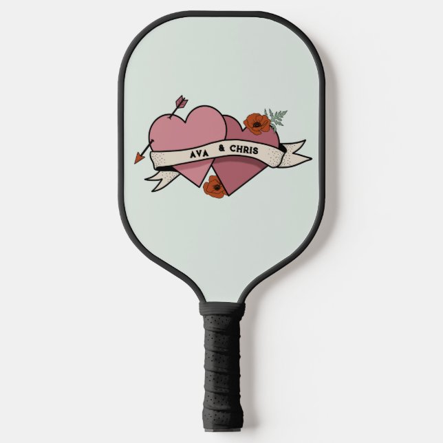 wedding gift for pickleballl couple pickleball paddle (Front)
