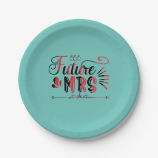 Wedding Gift Future Mrs Paper Plate