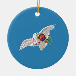 Wedding gift ideas - personalized Doves of Love Ceramic Ornament