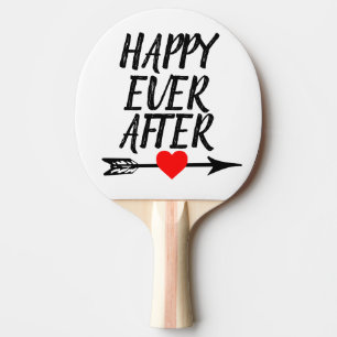 WEDDING GIFT PING PONG PADDLE, HAPPY EVER AFTER PADDLE