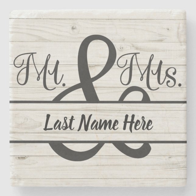 Wedding Gift Stone Coaster (Front)