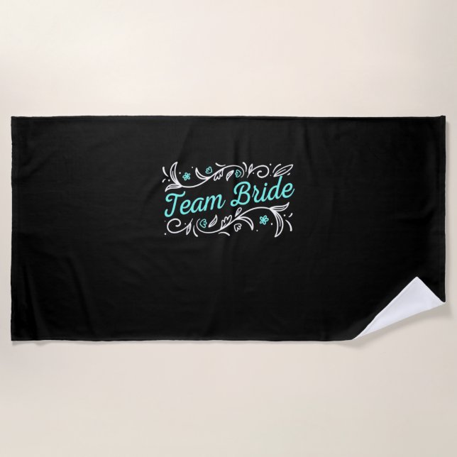Wedding Gift | Team Bride Beach Towel (Front)