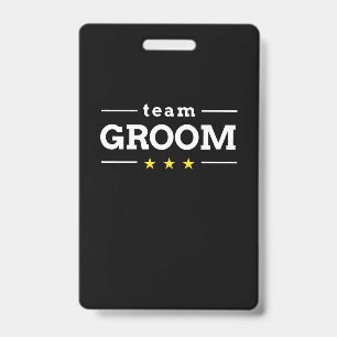 Wedding Gift Team Groom Badge