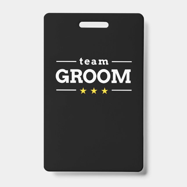 Wedding Gift | Team Groom Badge (Front)