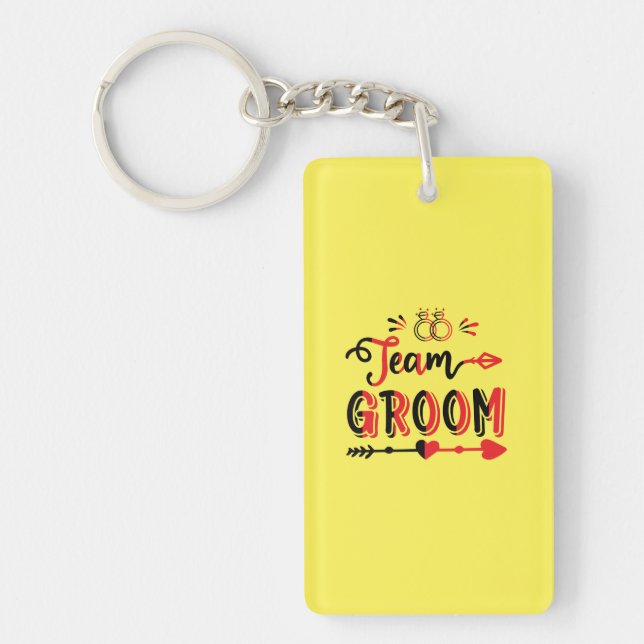 Wedding Gift Team Groom Keychain (Front)