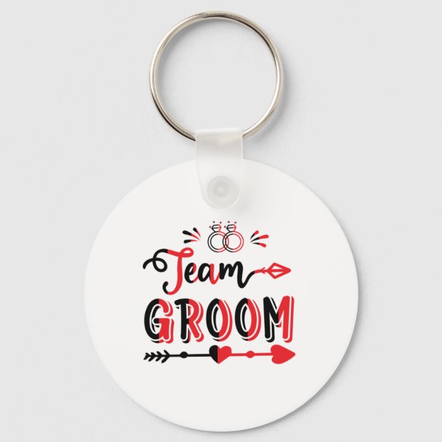 Wedding Gift Team Groom Keychain (Front)