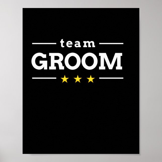 Wedding Gift | Team Groom Poster (Front)