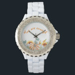 Wedding Gift to Bride Fall Themed Watch<br><div class="desc">This elegant timepiece is designed to capture the beauty of the season and make a lasting impression. With its personalized touch, it serves as a timeless keepsake that the bride will cherish forever. Crafted with meticulous attention to detail, our Autumn Themed Watch features a delicate wristband adorned with enchanting autumn...</div>