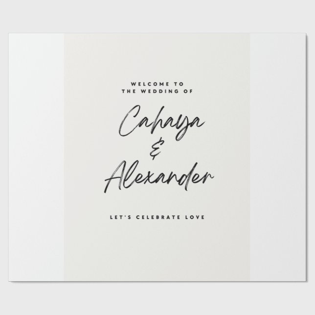 Wedding Gift Wrapping Paper (Flat)