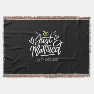 Wedding Gifts 10th Wedding Anniversary Throw Blanket