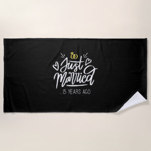 Wedding Gifts 15th Wedding Anniversary Beach Towel