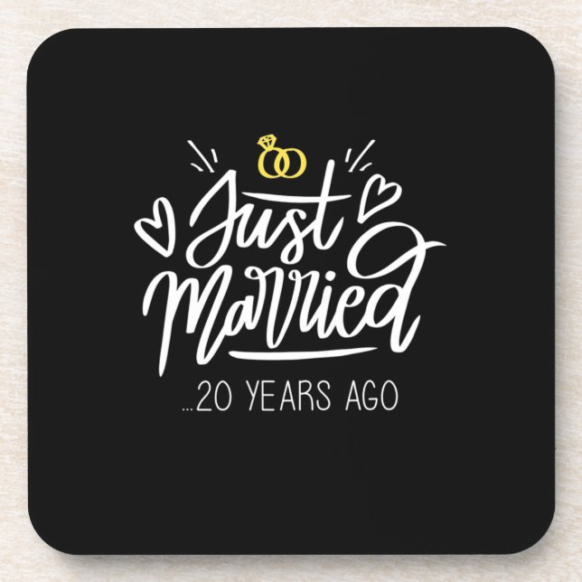 Wedding Gifts | 20th Wedding Anniversary Coaster (Front)