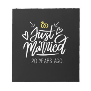 Wedding Gifts   20th Wedding Anniversary Notepad