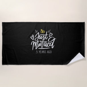 Wedding Gifts 5th Wedding Anniversary Beach Towel