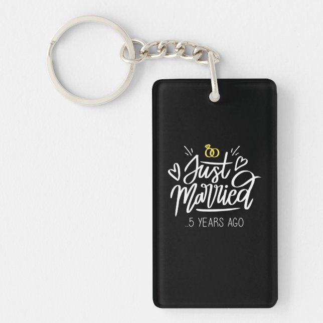 Wedding Gifts | 5th Wedding Anniversary Keychain (Front)