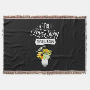 Wedding Gifts A True Love Story Never Ends Throw Blanket