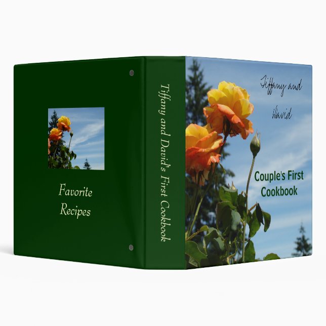 Wedding Gifts Couple's First Binders Recipes Rose (Background)