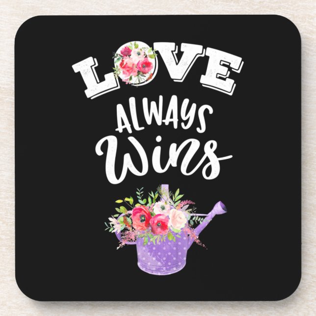 Wedding Gifts | Love Always Win Coaster (Front)