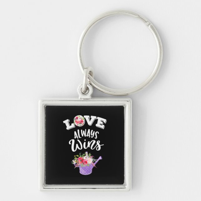 Wedding Gifts | Love Always Win Keychain (Front)