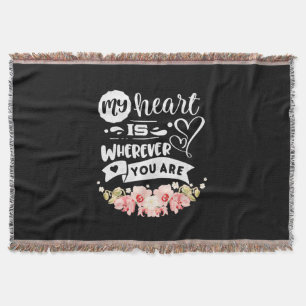 Wedding Gifts   My Heart Wherever You Are Throw Blanket