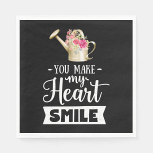 Wedding Gifts You Make My Heart Smile Napkin